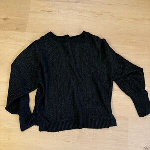 Women’s black sweater with silver thread super soft size S/M